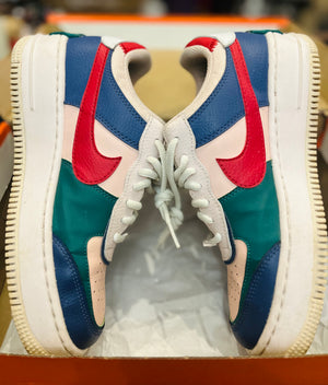 NIKE Air Force 1 Shadow Blue Sz7.5 / Eur 38.5 C10919-400 Used Great Condition- Box NOT Original