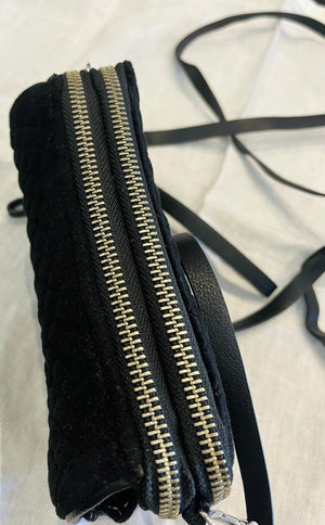 Vera Bradley Classic 6.5” RFID All-in-One Crossbody Wallet Adjustable Strap BLACK 🔥