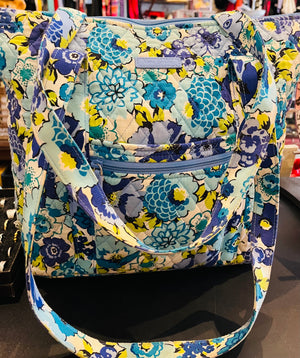Vera Bradley Blueberry Blooms Medium Tote 11” H x 12” W Shoulder Bag