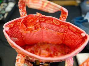 Vera Bradley Retired Cotton Lil’ 10”Sherbet Betsey w Matching Wallet and Luggage Tag!