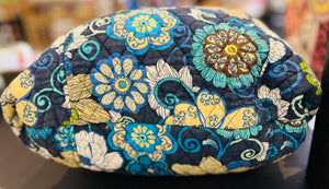 Vera Bradley Mod Blue Floral Pattern 12”x13” Shoulder Bag Magnetic Snap Closure