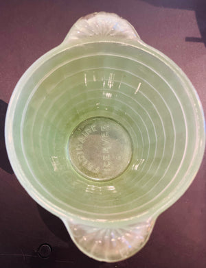 1930s Frigidaire Refrigerator Green Uranium ICERVER Glass Bucket