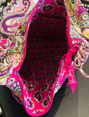 Vera Bradley Berry Paisley Quilted Cotton 12” Shoulder Bag GUC!