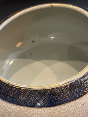 Lotus Flowers Imari OR Chinese Fish Bowl - Planter/Decorative Bowl