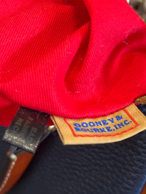 VTG Dooney & Bourke Blue Leather 80s/90s Production 8.5”