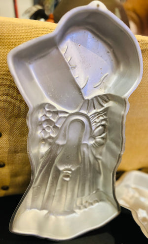 VTG Holly Hobby Aluminum 16”x9” Cake Tin Wilton Unmarked