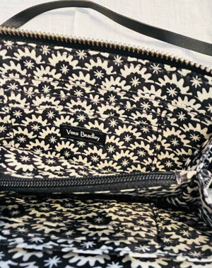 Vera Bradley Classic 6.5” RFID All-in-One Crossbody Wallet Adjustable Strap BLACK 🔥