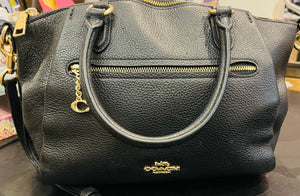 COACH Elise Leather Crossbody Bag with Handles (Some Wear)
