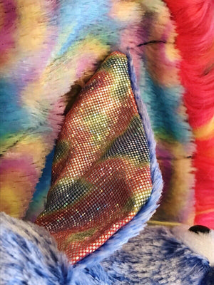 2000 FLASHY Ty Beanie Baby Blue PEACOCK Colorful Plume Stuffed DOB 12-30-00 USED