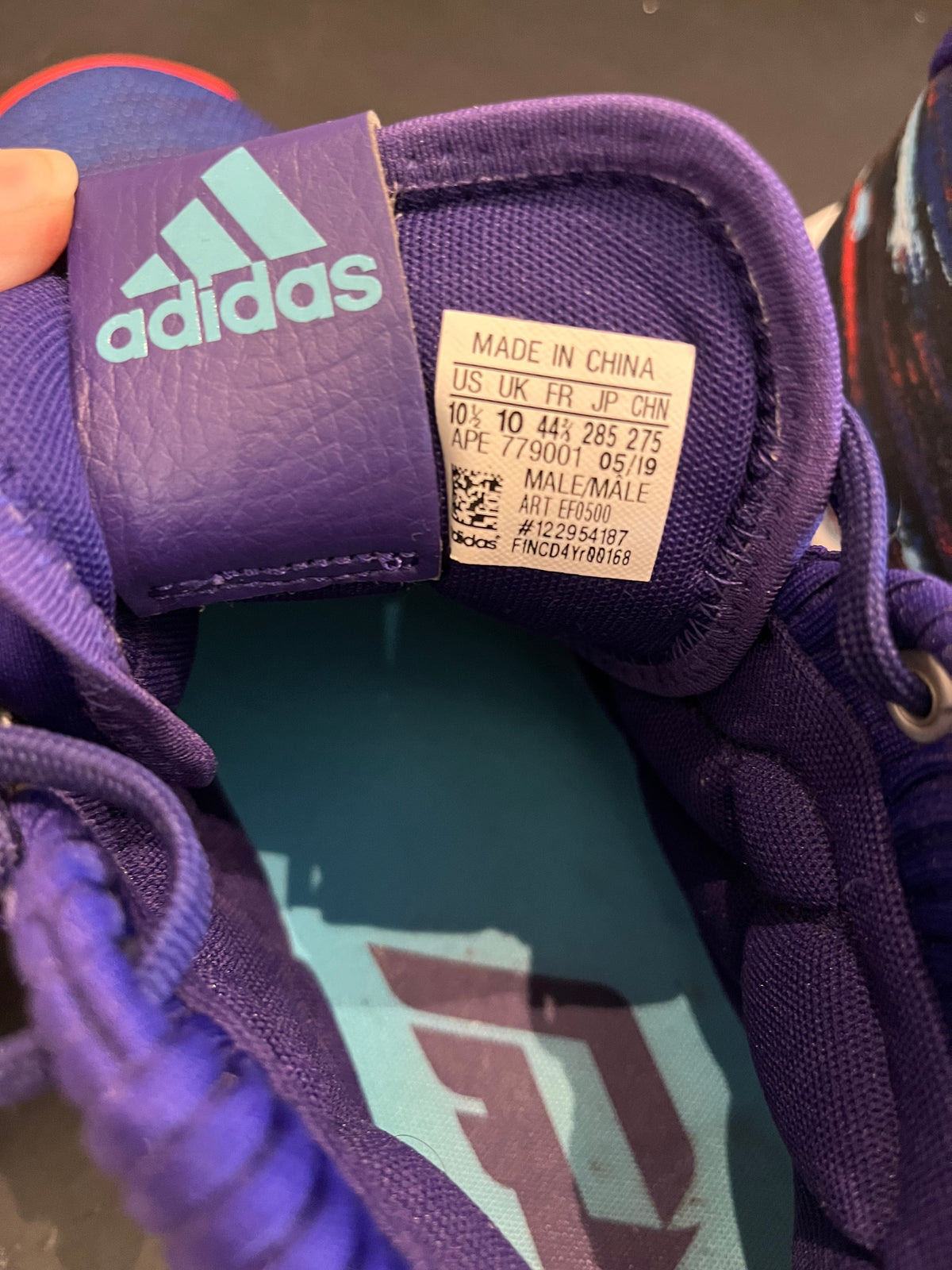 Adidas Dame 5 Basketball Collegiate Purple 10.5 Men’s