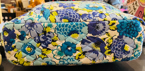 Vera Bradley Blueberry Blooms Medium Tote 11” H x 12” W Shoulder Bag