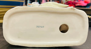 Japanese Blue Jays on Branches w Flowers 6.5”Hx5”W No Damage