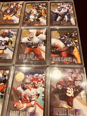 Football Cards in Protective Case