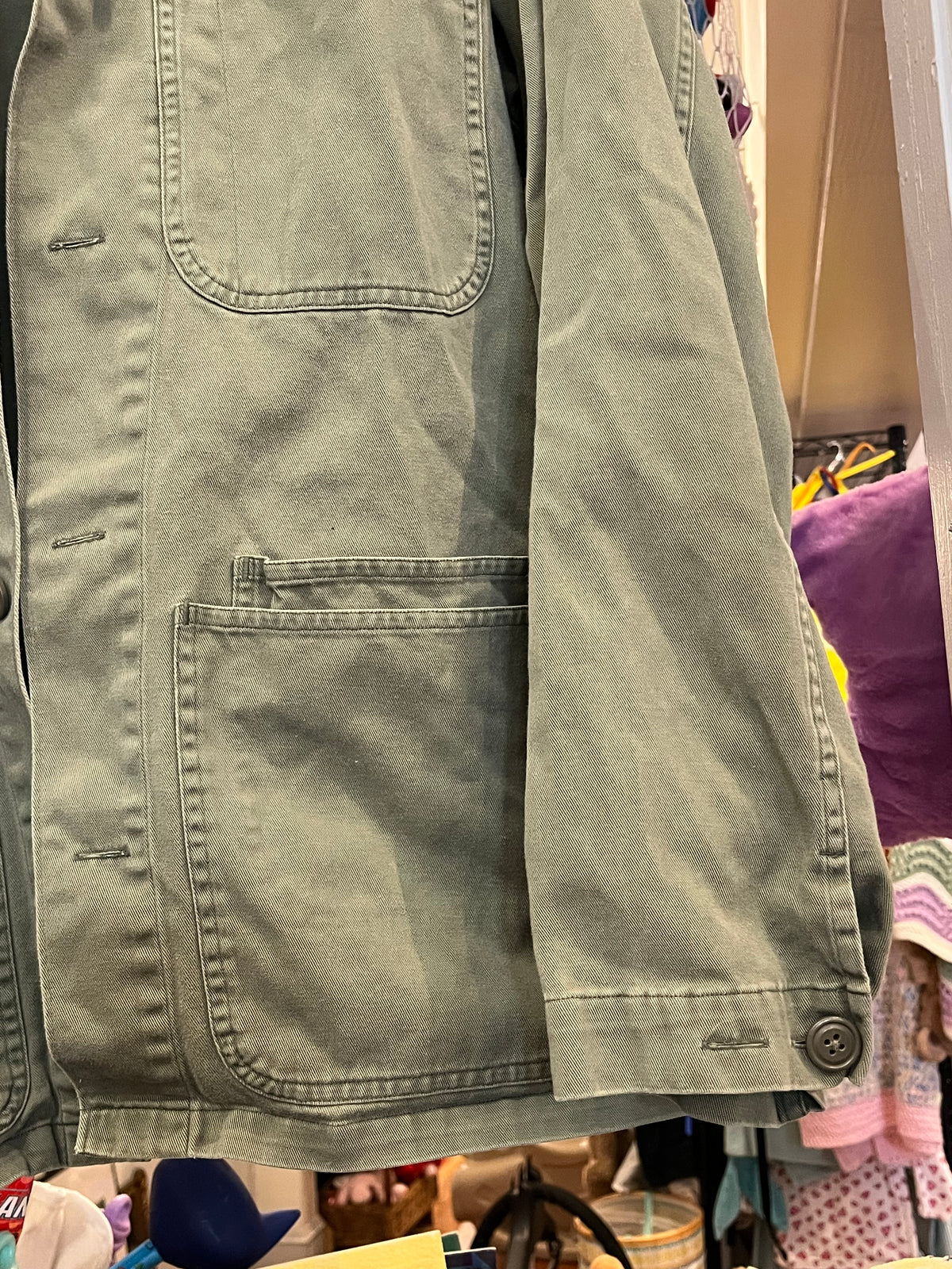 RL Polo Used Green Utility Jacket 3 Pocket SzL