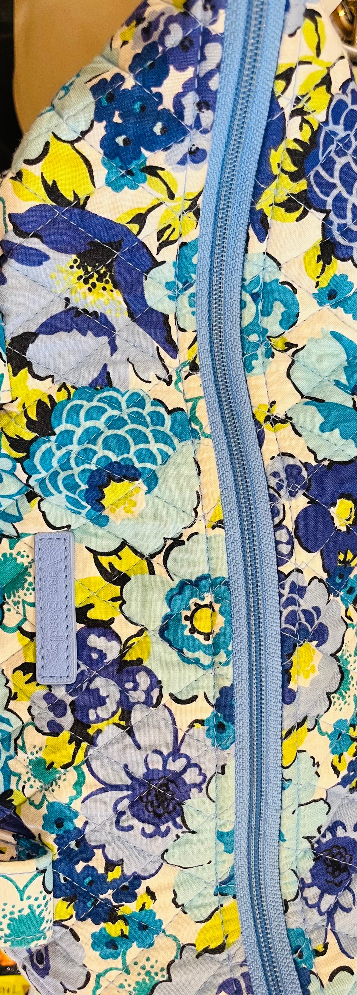 Vera Bradley Blueberry Blooms Medium Tote 11” H x 12” W Shoulder Bag