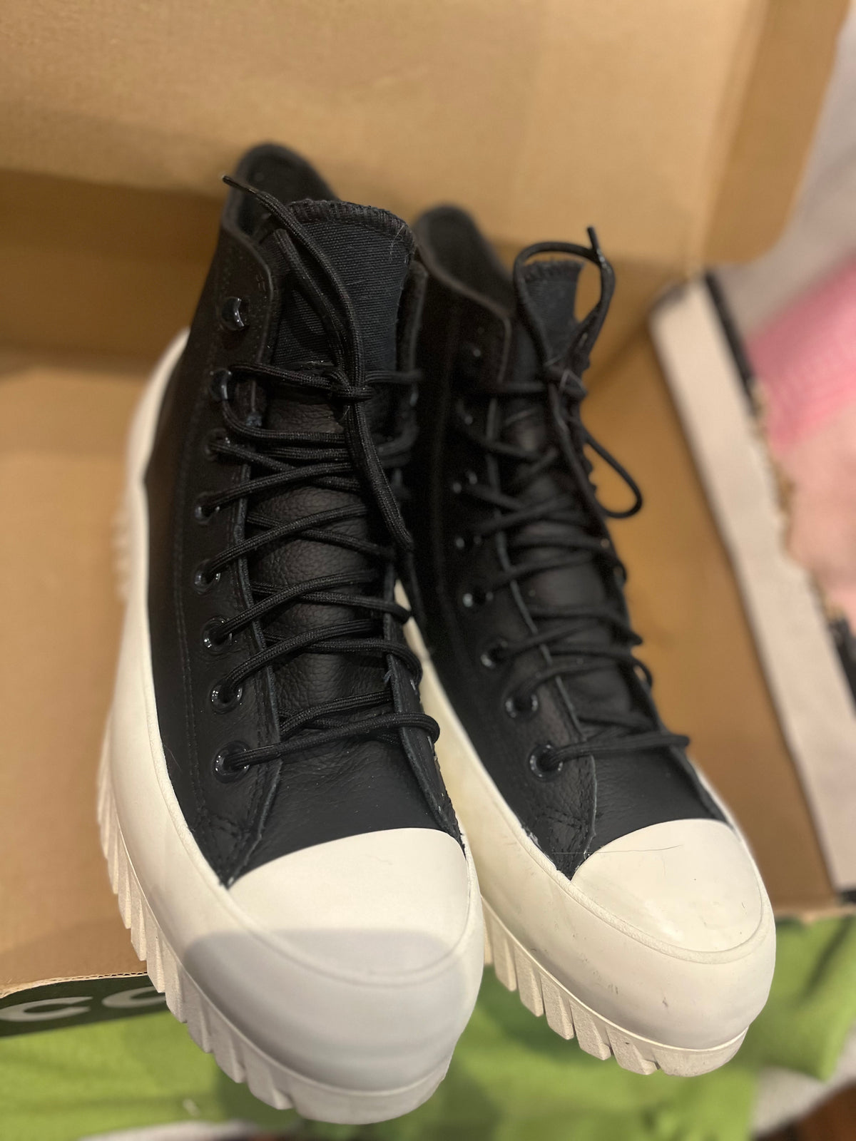 Converse All-Star Lugg Carbon Waterproof Bl/Wh Mens Sz8 Gently Used GUC!