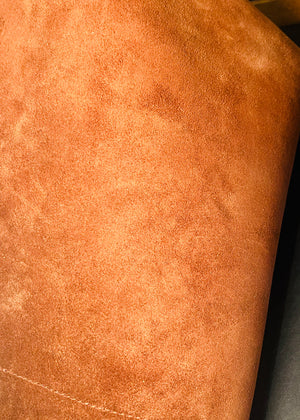 Madewell Suede Brown Bucket Bag Gold Grommets Large w Adjustable Strap