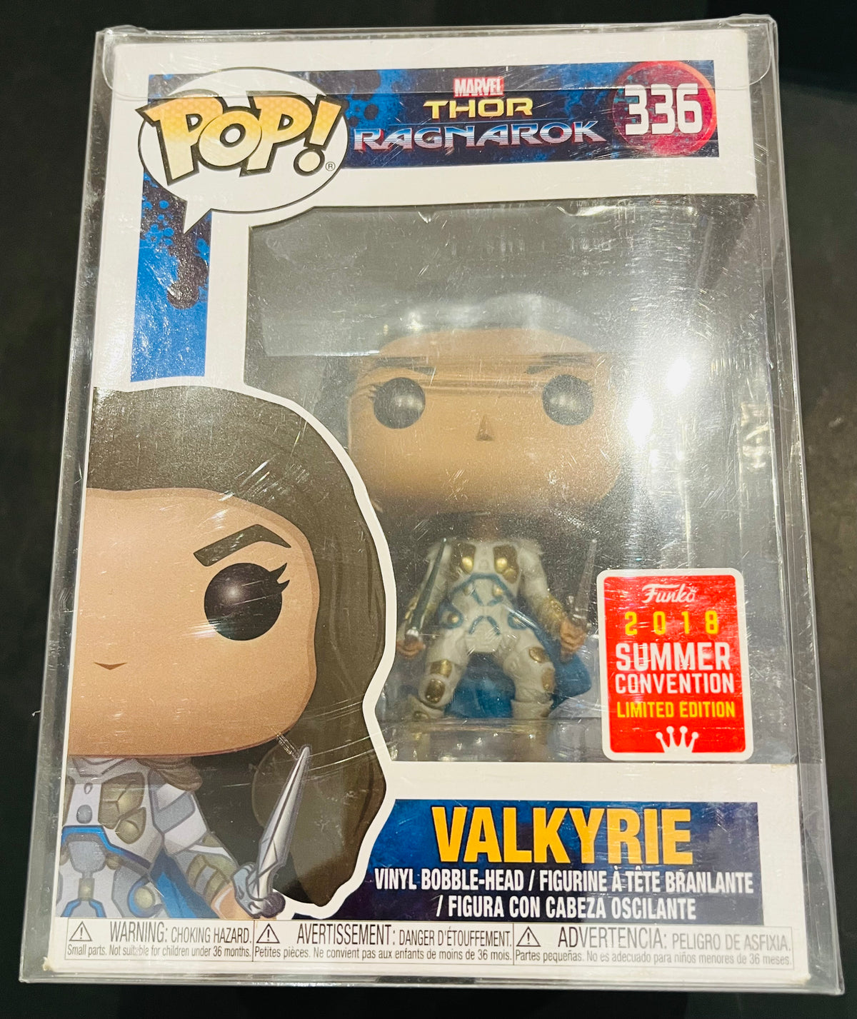 POPS! Marvel Thor RAGNAROK VALKYRIE #336 Bobble Head 2018 Summer Convention