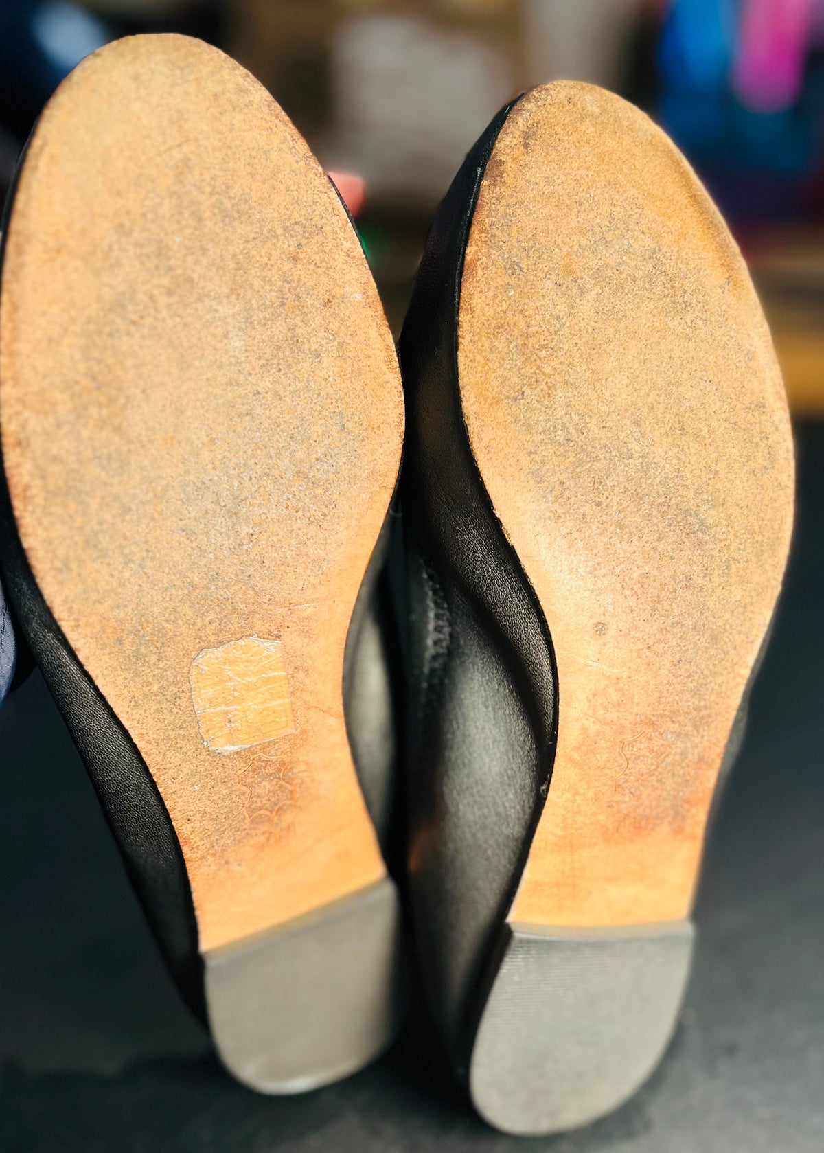 Tory Burch Leather Ballet Shoes in Black Size 6.5 GUC!