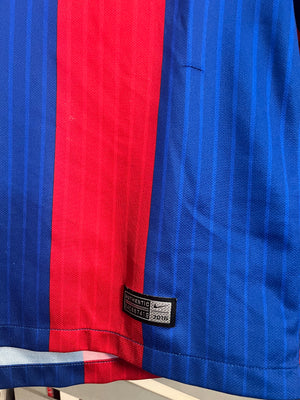 Authentic FCB Unicef Barcelona Nike Red BEKO Blue size Medium Soccer Jersey