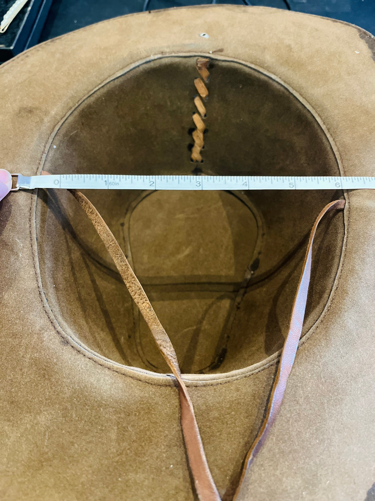 Leather Hand Tooled Native Design Cowboy/girl Hat