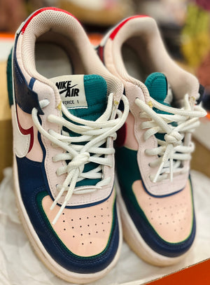 NIKE Air Force 1 Shadow Blue Sz7.5 / Eur 38.5 C10919-400 Used Great Condition- Box NOT Original