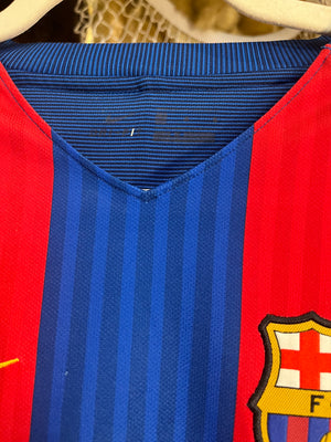 Authentic FCB Unicef Barcelona Nike Red BEKO Blue size Medium Soccer Jersey