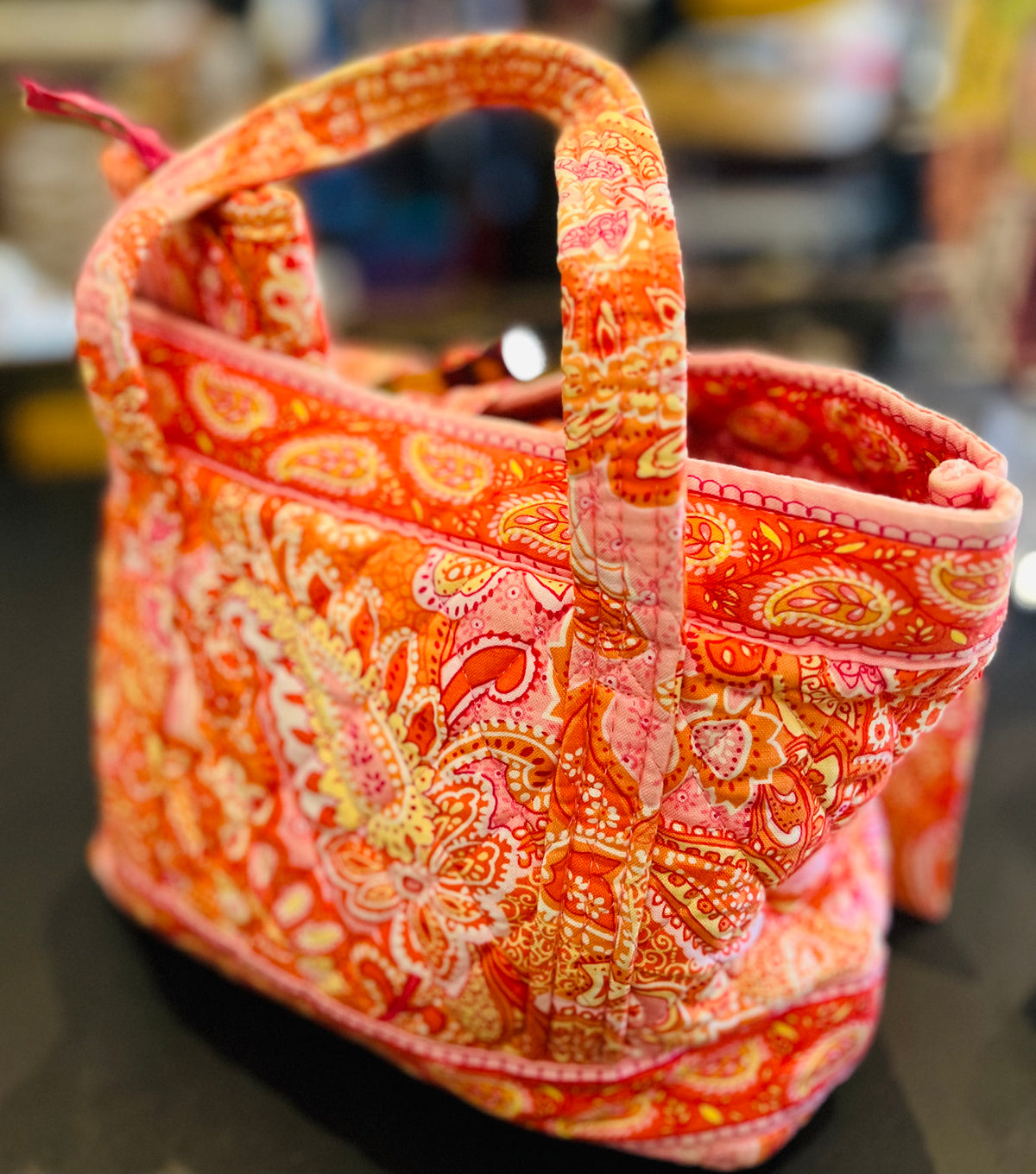 Vera Bradley Retired Cotton Lil’ 10”Sherbet Betsey w Matching Wallet and Luggage Tag!