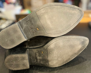 Coconuts Cow Girl Black Boots Sz8M Pointed Toe