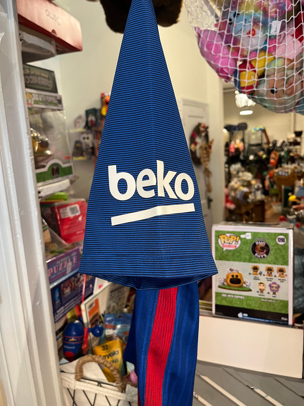 Authentic FCB Unicef Barcelona Nike Red BEKO Blue size Medium Soccer Jersey