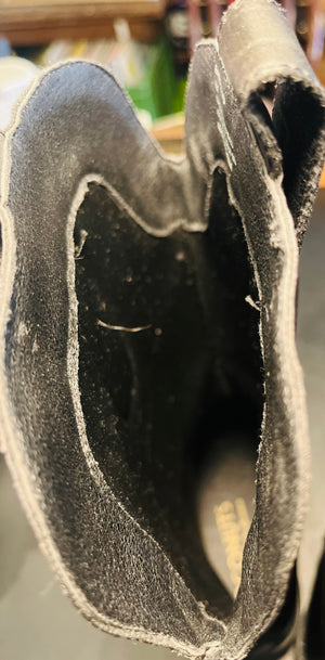 Coconuts Cow Girl Black Boots Sz8M Pointed Toe