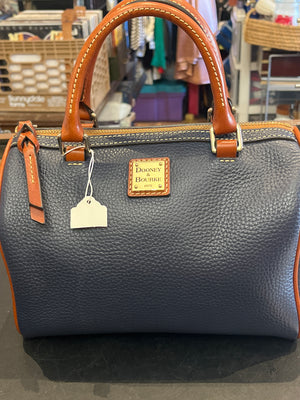 VTG Dooney & Bourke Blue Leather  80s/90s Production 8.5”