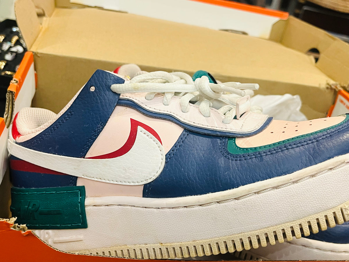 NIKE Air Force 1 Shadow Blue Sz7.5 / Eur 38.5 C10919-400 Used Great Condition- Box NOT Original