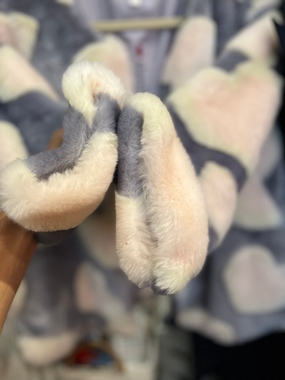 Dear Drew Barrymore Faux Fur Heart Jacket XS