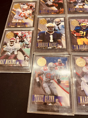 Football Cards in Protective Case