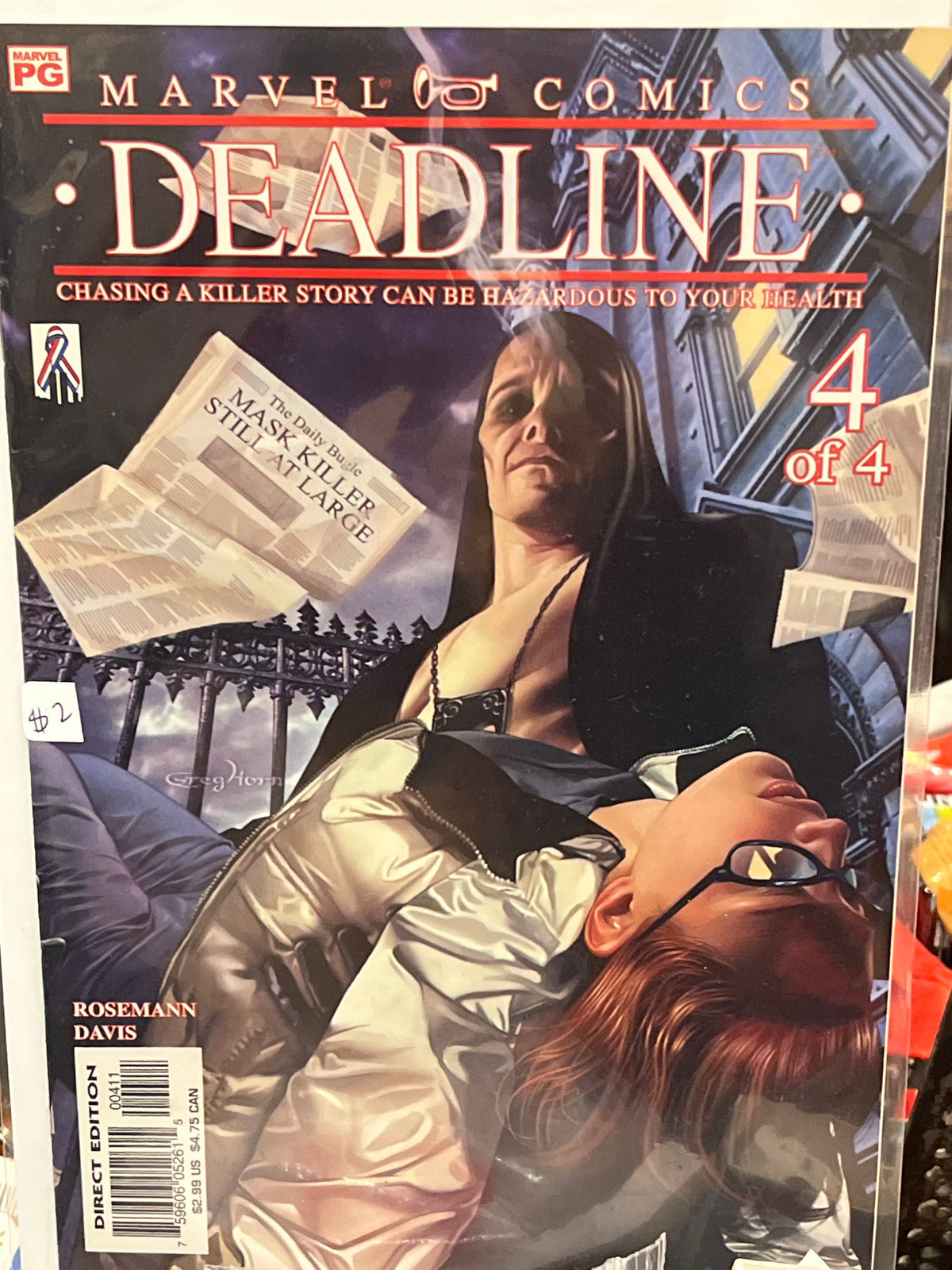 Marvel Comics Deadline Chasing a Killer Story.. 4of4