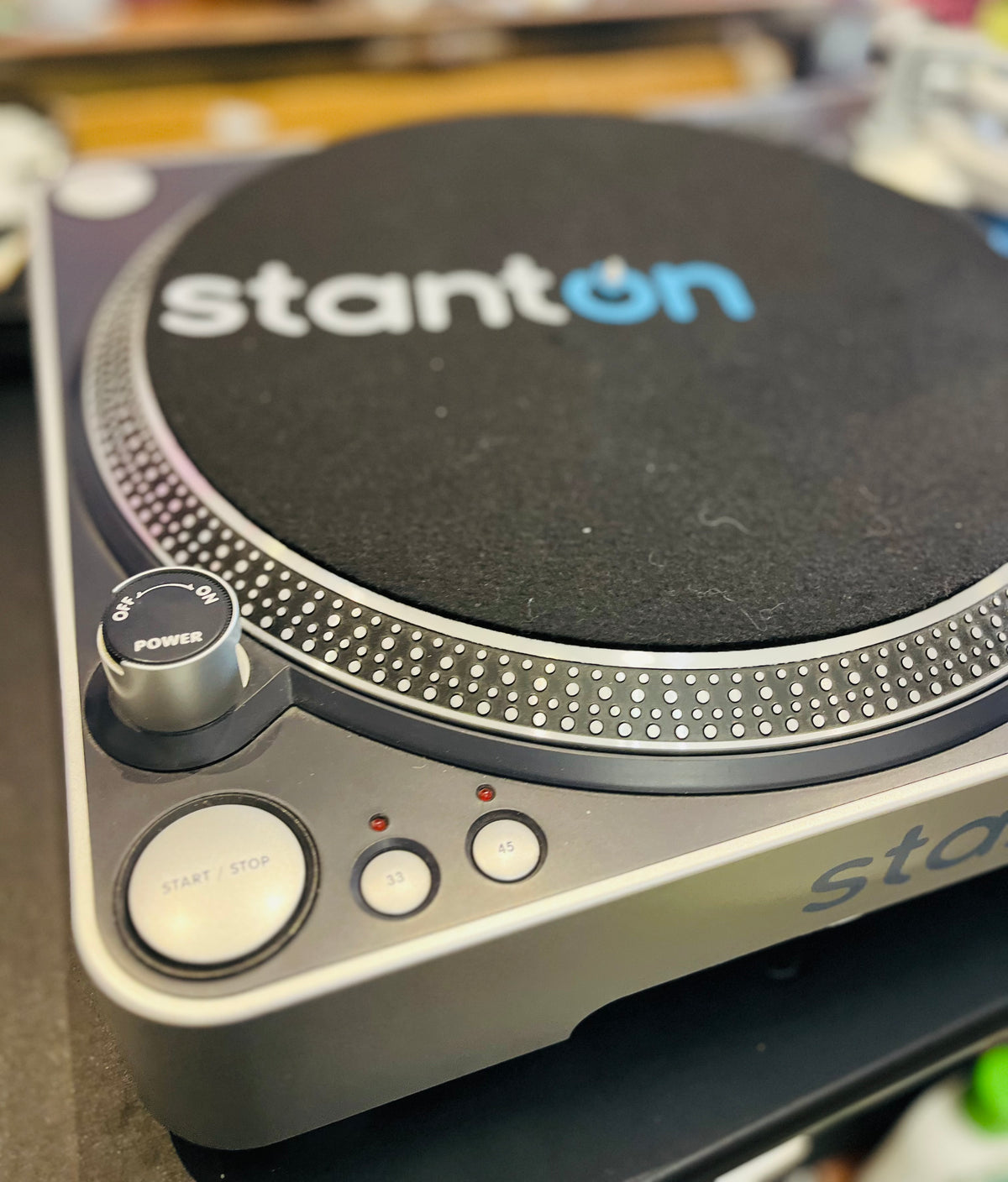 STANTON T6.0 Turntable Direct-Drive Motor Vinyl Record Player w Power Cord and Soft Cover