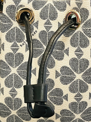 Trending Kate Spade Small Flower Bucket Bag Black Excellent Used Condition!