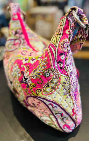 Vera Bradley Berry Paisley Quilted Cotton 12” Shoulder Bag GUC!