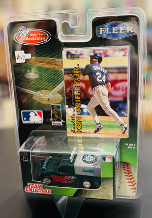 Vtg White Rose Collectibles by Fleer Baseball Diecast Vehicle and Trading Card