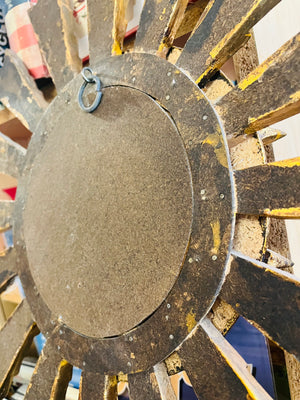 VTG Gold 20” Sunburst Mirror Style Double Layer Center Hanging Decor