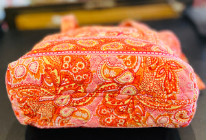 Vera Bradley Retired Cotton Lil’ 10”Sherbet Betsey w Matching Wallet and Luggage Tag!