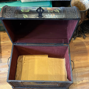 Painted Black Trunk with Fruit simple latch