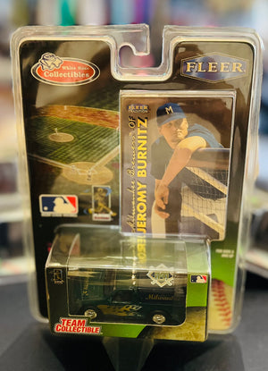 Vtg White Rose Collectibles by Fleer Baseball Diecast Vehicle and Trading Card