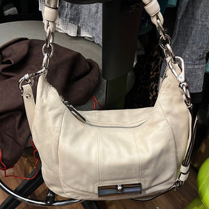 COACH hobo white leather bag with dust bag USED