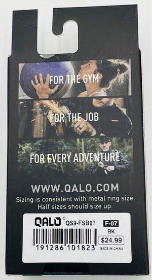 Qalo Mens Functional Wedding Ring Solid Black Sz6-8 Brand USED