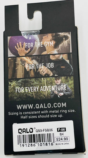 Qalo Mens Functional Wedding Ring Solid Black Sz6-8 Brand USED