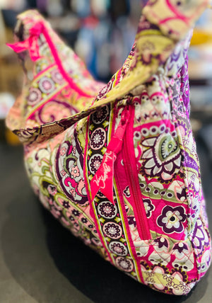 Vera Bradley Berry Paisley Quilted Cotton 12” Shoulder Bag GUC!