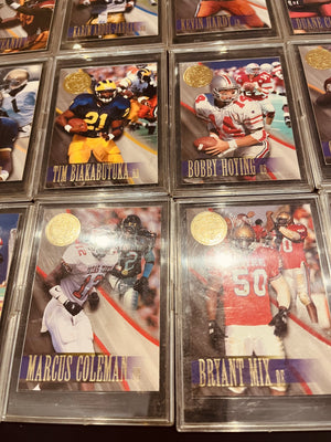 Football Cards in Protective Case
