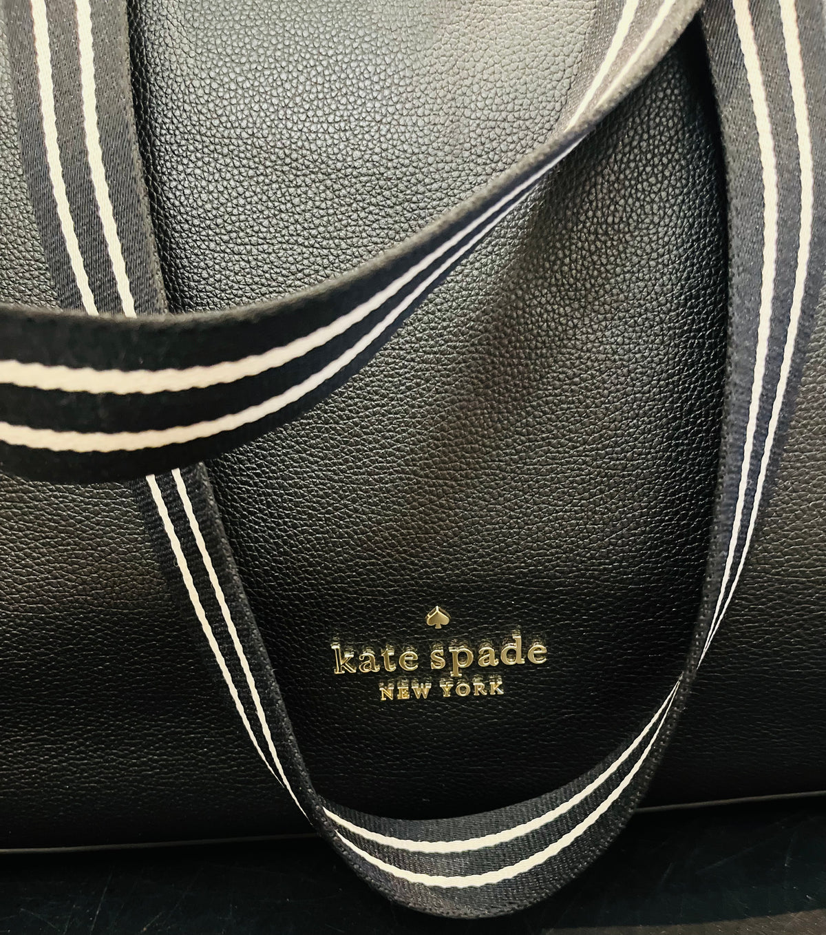 Kate Spade Rosie Color Block (B/W) Pebbled Leather Large 12”x20” Tote Satchel